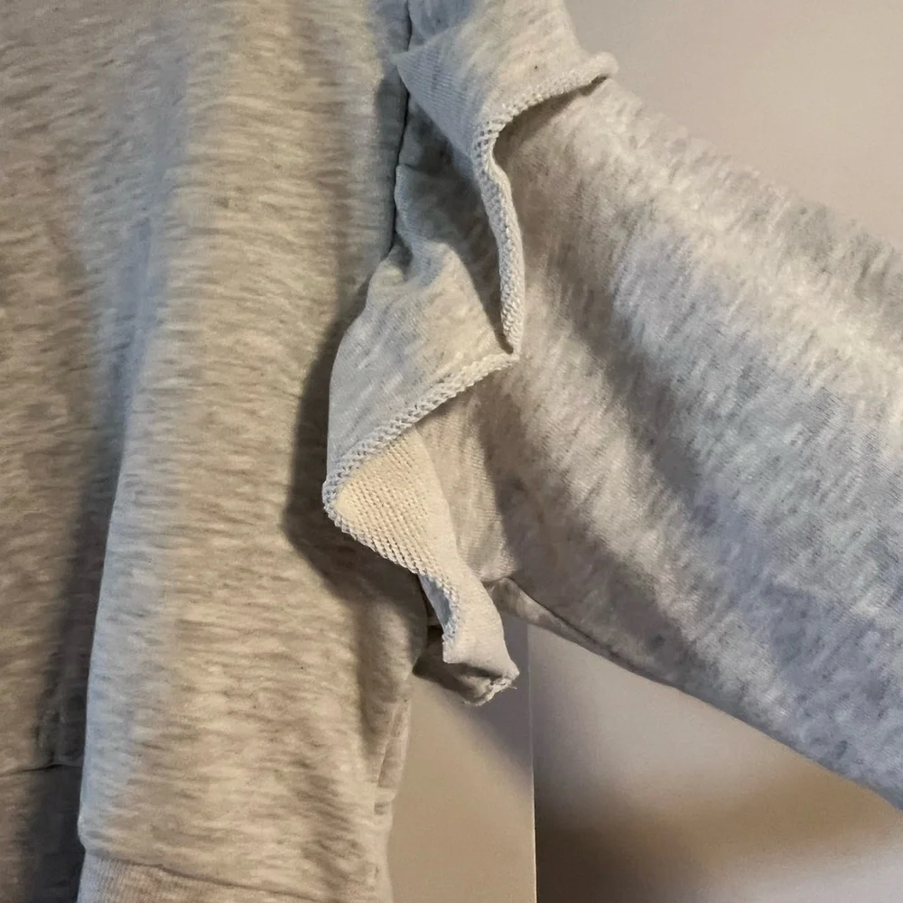 H&M grey ruffled sleeve sweatshirt NWOT - Picture 3 of 3